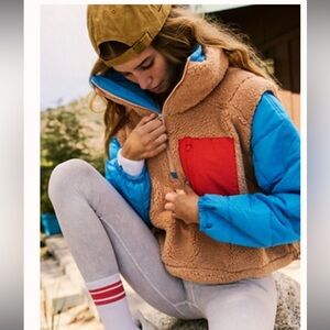 Free People Movement Scenic Route Colorblock 1/2 zip Coat